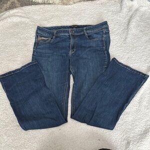 White House Black Market Blue Flare Wide Leg Jeans